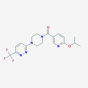 (6-Propan-2-yloxypyridin-3-yl)-[4-[6-(trifluoromethyl)pyridazin-3-yl]piperazin-1-yl]methanone