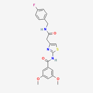 N-(4-(2-((4-fluorobenzyl)amino)-2-oxoethyl)thiazol-2-yl)-3,5-dimethoxybenzamide