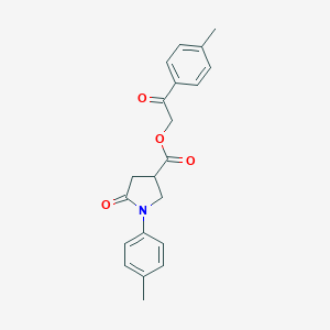 molecular formula C21H21NO4 B271155 2-(4-Methylphenyl)-2-oxoethyl 1-(4-methylphenyl)-5-oxo-3-pyrrolidinecarboxylate 
