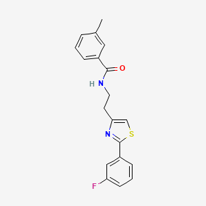N-{2-[2-(3-fluorophenyl)-1,3-thiazol-4-yl]ethyl}-3-methylbenzamide
