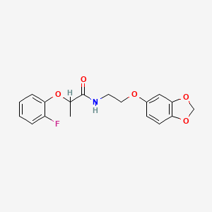 N-(2-(benzo[d][1,3]dioxol-5-yloxy)ethyl)-2-(2-fluorophenoxy)propanamide