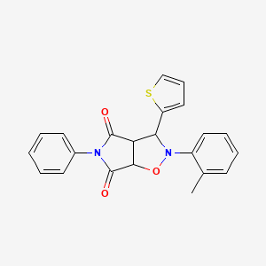 5-Phenyl-3-thiophen-2-yl-2-o-tolyl-tetrahydro-pyrrolo[3,4-d]isoxazole-4,6-dione