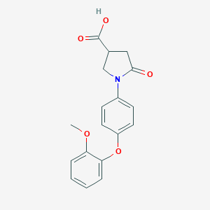 molecular formula C18H17NO5 B271157 1-[4-(2-Methoxyphenoxy)phenyl]-5-oxopyrrolidine-3-carboxylic acid 