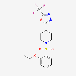 2-(1-((2-Ethoxyphenyl)sulfonyl)piperidin-4-yl)-5-(trifluoromethyl)-1,3,4-oxadiazole