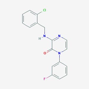 3-((2-chlorobenzyl)amino)-1-(3-fluorophenyl)pyrazin-2(1H)-one