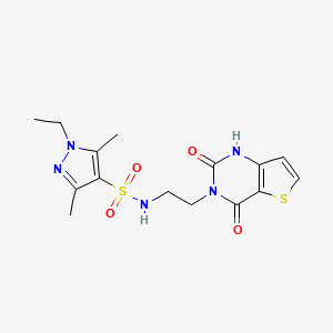 N-(2-(2,4-dioxo-1,2-dihydrothieno[3,2-d]pyrimidin-3(4H)-yl)ethyl)-1-ethyl-3,5-dimethyl-1H-pyrazole-4-sulfonamide