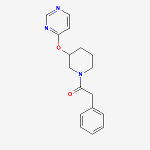 2-Phenyl-1-(3-(pyrimidin-4-yloxy)piperidin-1-yl)ethanone