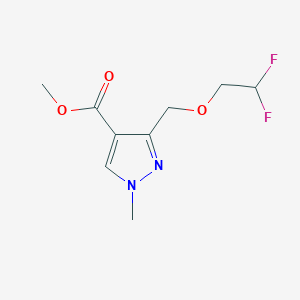 molecular formula C9H12F2N2O3 B2711587 Methyl 3-(2,2-difluoroethoxymethyl)-1-methylpyrazole-4-carboxylate CAS No. 1975118-67-2
