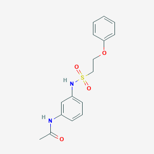 molecular formula C16H18N2O4S B2711588 N-(3-(2-苯氧基乙基磺酰氨基)苯基)乙酰胺 CAS No. 1351589-65-5