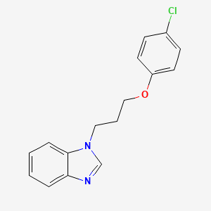 molecular formula C16H15ClN2O B2711591 1-(3-(4-chlorophenoxy)propyl)-1H-benzo[d]imidazole CAS No. 537009-08-8
