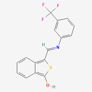 molecular formula C16H10F3NOS B2711592 3-{[3-(三氟甲基)苯胺基]甲亚甲基}-2-苯并噻吩-1(3H)-酮 CAS No. 338954-41-9