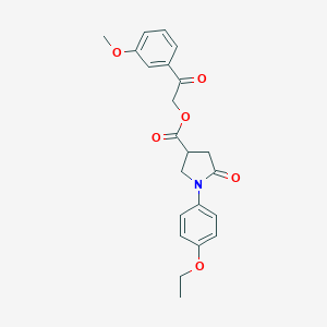 molecular formula C22H23NO6 B271160 2-(3-Methoxyphenyl)-2-oxoethyl 1-(4-ethoxyphenyl)-5-oxo-3-pyrrolidinecarboxylate 
