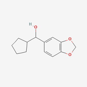 molecular formula C13H16O3 B2711604 (2H-1,3-benzodioxol-5-yl)(cyclopentyl)methanol CAS No. 1216230-18-0