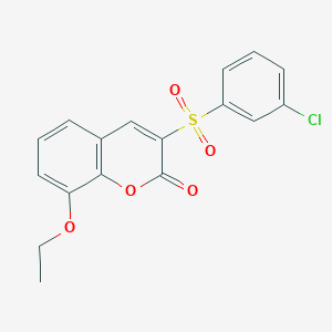 molecular formula C17H13ClO5S B2711608 3-(3-氯苯基)磺酰-8-乙氧基香豆素-2-酮 CAS No. 902507-02-2