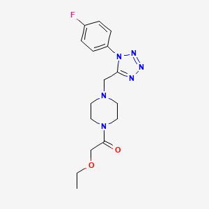 2-ethoxy-1-(4-((1-(4-fluorophenyl)-1H-tetrazol-5-yl)methyl)piperazin-1-yl)ethanone