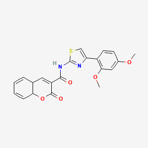 N-(4-(2,4-dimethoxyphenyl)thiazol-2-yl)-2-oxo-4a,8a-dihydro-2H-chromene-3-carboxamide
