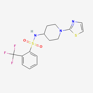 N-(1-(thiazol-2-yl)piperidin-4-yl)-2-(trifluoromethyl)benzenesulfonamide