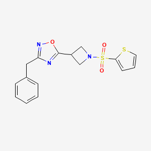 3-Benzyl-5-(1-(thiophen-2-ylsulfonyl)azetidin-3-yl)-1,2,4-oxadiazole