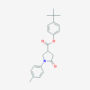 molecular formula C22H25NO3 B271163 4-Tert-butylphenyl 1-(4-methylphenyl)-5-oxo-3-pyrrolidinecarboxylate 