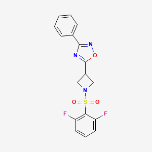 5-(1-((2,6-Difluorophenyl)sulfonyl)azetidin-3-yl)-3-phenyl-1,2,4-oxadiazole