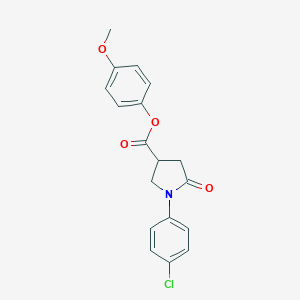 molecular formula C18H16ClNO4 B271164 4-Methoxyphenyl 1-(4-chlorophenyl)-5-oxo-3-pyrrolidinecarboxylate 