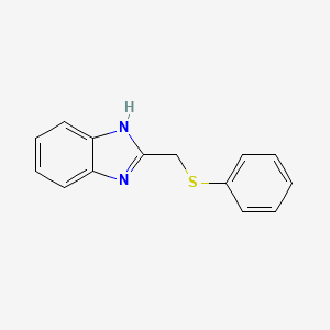 molecular formula C14H12N2S B2711643 1H-1,3-benzimidazol-2-ylmethyl phenyl sulfide CAS No. 3176-72-5