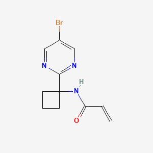 molecular formula C11H12BrN3O B2711654 N-[1-(5-Bromopyrimidin-2-yl)cyclobutyl]prop-2-enamide CAS No. 2224482-76-0