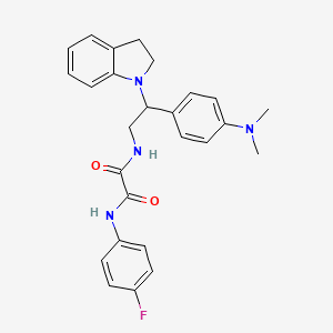 N1-(2-(4-(dimethylamino)phenyl)-2-(indolin-1-yl)ethyl)-N2-(4-fluorophenyl)oxalamide