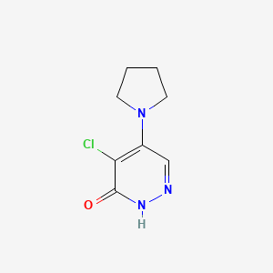 molecular formula C8H10ClN3O B2711658 4-chloro-5-(pyrrolidin-1-yl)pyridazin-3(2H)-one CAS No. 4734-23-0