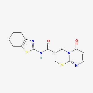 molecular formula C15H16N4O2S2 B2711659 6-氧代-N-(4,5,6,7-四氢苯并[d]噻唑-2-基)-2,3,4,6-四氢嘧啶并[2,1-b][1,3]噻嗪-3-羧酰胺 CAS No. 1396634-93-7