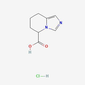 molecular formula C8H11ClN2O2 B2711662 5,6,7,8-Tetrahydroimidazo[1,5-a]pyridine-5-carboxylic acid;hydrochloride CAS No. 2402828-55-9