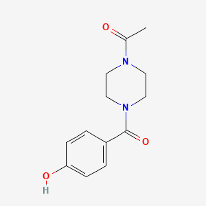 molecular formula C13H16N2O3 B2711665 4-[(4-Acetylpiperazin-1-yl)carbonyl]phenol CAS No. 206558-30-7