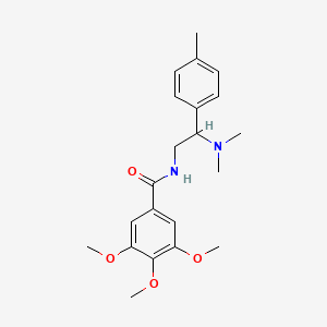 molecular formula C21H28N2O4 B2711668 N-(2-(二甲基氨基)-2-(对甲苯基)乙基)-3,4,5-三甲氧基苯甲酰胺 CAS No. 899975-26-9