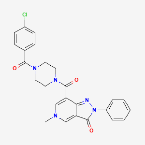 7-(4-(4-chlorobenzoyl)piperazine-1-carbonyl)-5-methyl-2-phenyl-2H-pyrazolo[4,3-c]pyridin-3(5H)-one