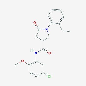 N-(5-chloro-2-methoxyphenyl)-1-(2-ethylphenyl)-5-oxopyrrolidine-3-carboxamide