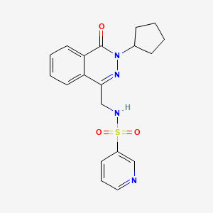 molecular formula C19H20N4O3S B2711690 N-((3-cyclopentyl-4-oxo-3,4-dihydrophthalazin-1-yl)methyl)pyridine-3-sulfonamide CAS No. 1448126-31-5