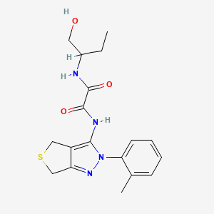 N-(1-hydroxybutan-2-yl)-N'-[2-(2-methylphenyl)-2H,4H,6H-thieno[3,4-c]pyrazol-3-yl]ethanediamide