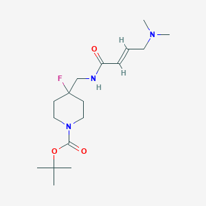 molecular formula C17H30FN3O3 B2711708 Tert-butyl 4-[[[(E)-4-(dimethylamino)but-2-enoyl]amino]methyl]-4-fluoropiperidine-1-carboxylate CAS No. 2411336-24-6