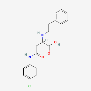 molecular formula C18H19ClN2O3 B2711713 4-((4-氯苯基)氨基)-4-氧代-2-(苯乙基氨基)丁酸 CAS No. 1050442-89-1