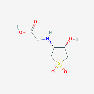 molecular formula C6H11NO5S B2711720 2-[[(3R,4S)-4-hydroxy-1,1-dioxothiolan-3-yl]amino]acetic acid CAS No. 1821709-71-0