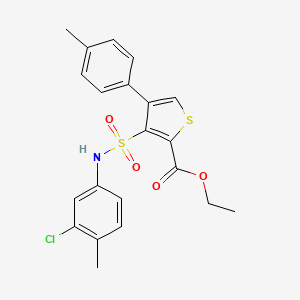Ethyl 3-[(3-chloro-4-methylphenyl)sulfamoyl]-4-(4-methylphenyl)thiophene-2-carboxylate