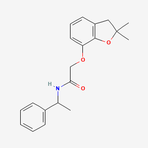 2-((2,2-dimethyl-2,3-dihydrobenzofuran-7-yl)oxy)-N-(1-phenylethyl)acetamide