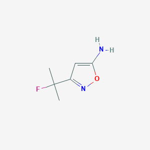 molecular formula C6H9FN2O B2711728 3-(2-Fluoropropan-2-yl)isoxazol-5-amine CAS No. 1049677-76-0