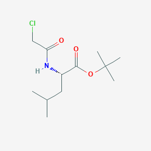 molecular formula C12H22ClNO3 B2711735 叔丁基(2S)-2-(2-氯乙酰胺基)-4-甲基戊酸酯 CAS No. 1909294-05-8