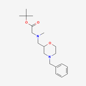 molecular formula C19H30N2O3 B2711737 Tert-butyl 2-{[(4-benzylmorpholin-2-yl)methyl](methyl)amino}acetate CAS No. 1803601-17-3