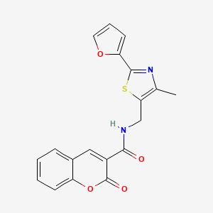 molecular formula C19H14N2O4S B2711744 N-((2-(furan-2-yl)-4-methylthiazol-5-yl)methyl)-2-oxo-2H-chromene-3-carboxamide CAS No. 1421509-63-8
