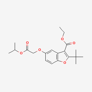 molecular formula C20H26O6 B2711745 Ethyl 2-tert-butyl-5-[2-oxo-2-(propan-2-yloxy)ethoxy]-1-benzofuran-3-carboxylate CAS No. 384797-76-6