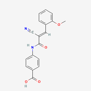 molecular formula C18H14N2O4 B2711749 4-[(2E)-2-cyano-3-(2-methoxyphenyl)prop-2-enoylamino]benzoic acid CAS No. 341929-92-8