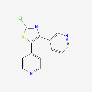 molecular formula C13H8ClN3S B2711754 2-Chloro-4-pyridin-3-yl-5-pyridin-4-yl-1,3-thiazole CAS No. 2253639-60-8