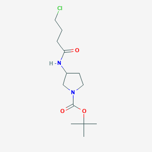 molecular formula C13H23ClN2O3 B2711764 叔丁基 3-(4-氯丁酰胺基)吡咯啉-1-甲酸酯 CAS No. 1803593-51-2